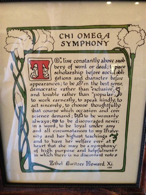 chi omega symphony meaning